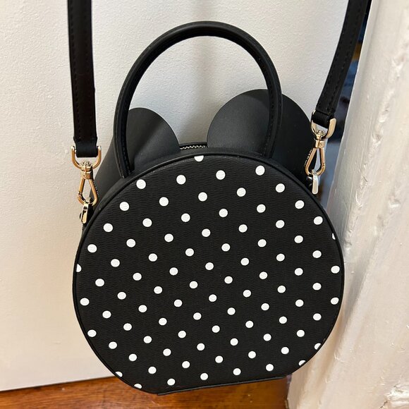 Kate Spade Minnie Mouse Polka Dot Leather Shoulder Bag - Picture 3 of 4